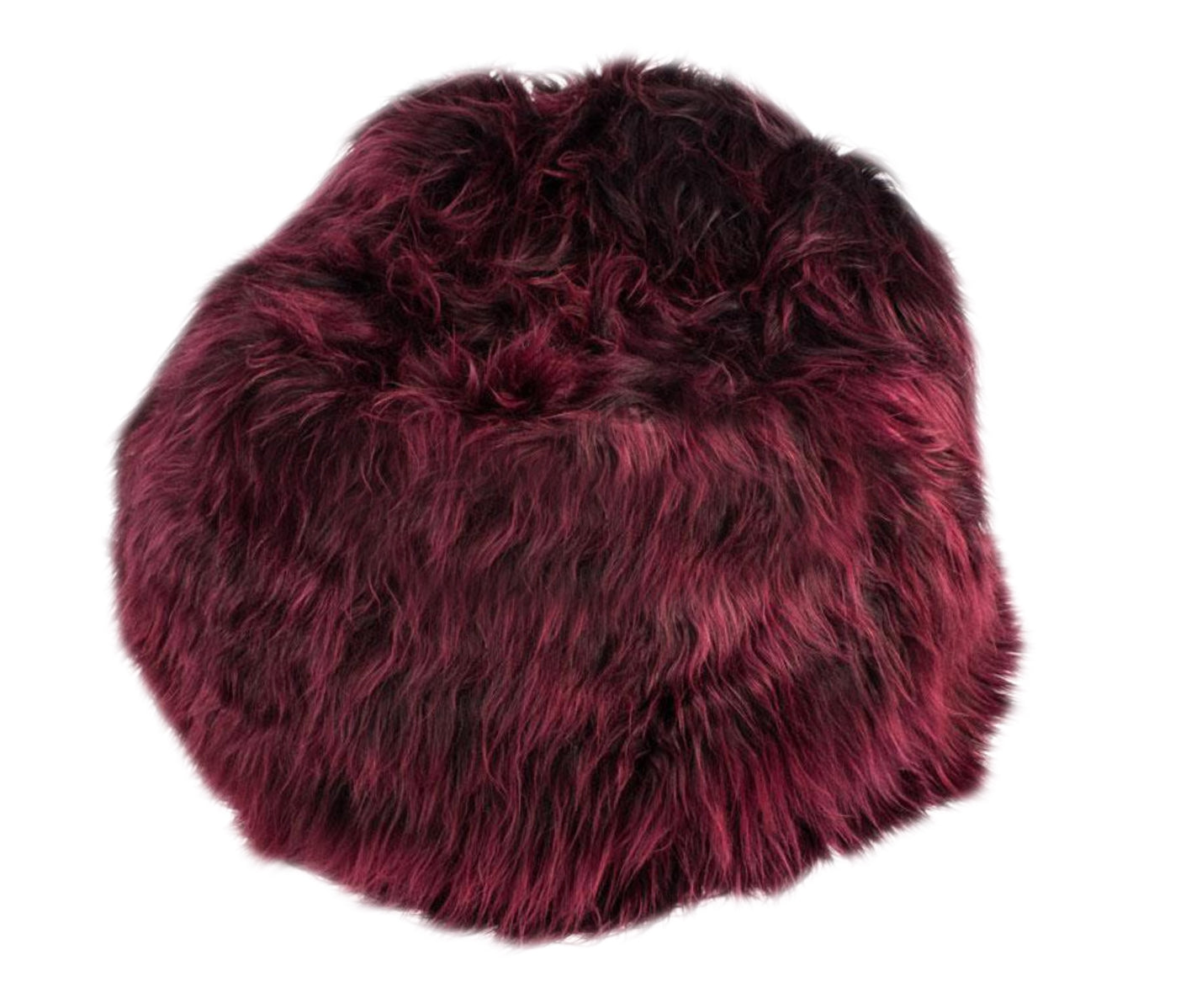 100% British Sheepskin Beanbag Chair Burgundy - Adult Large