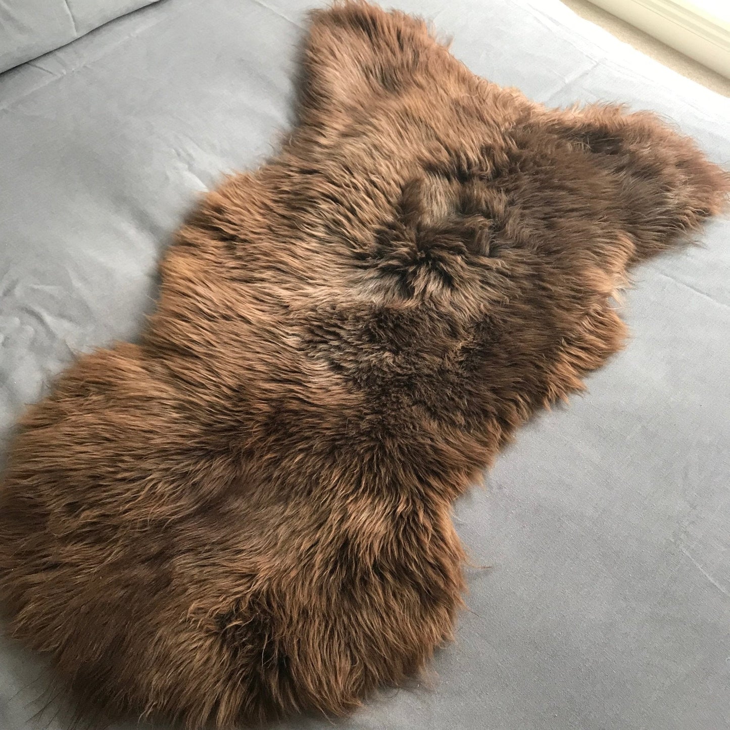 Natural British Brown Sheepskin Rug | Throw | Wildash London