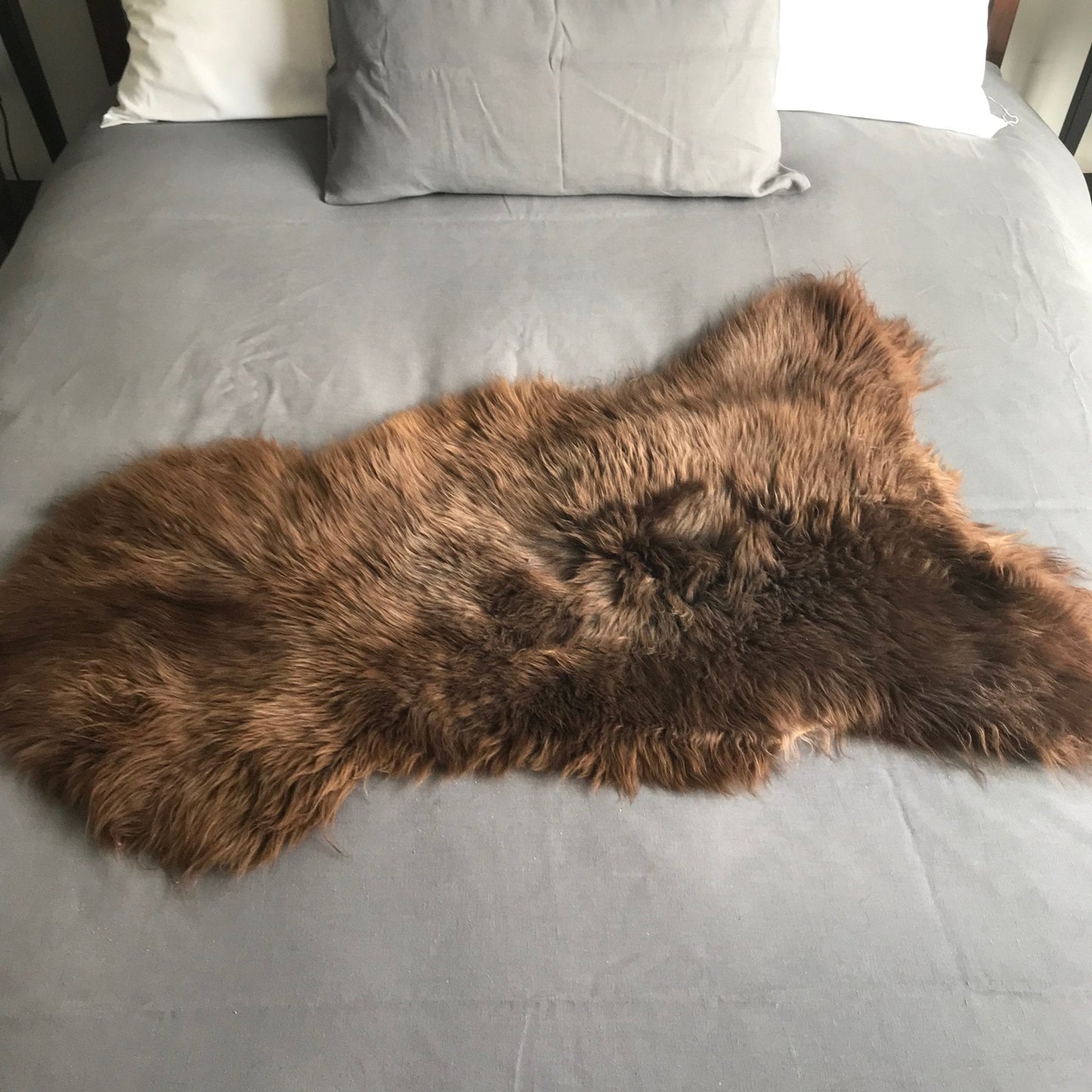 Natural British Brown Sheepskin Rug | Throw | Wildash London