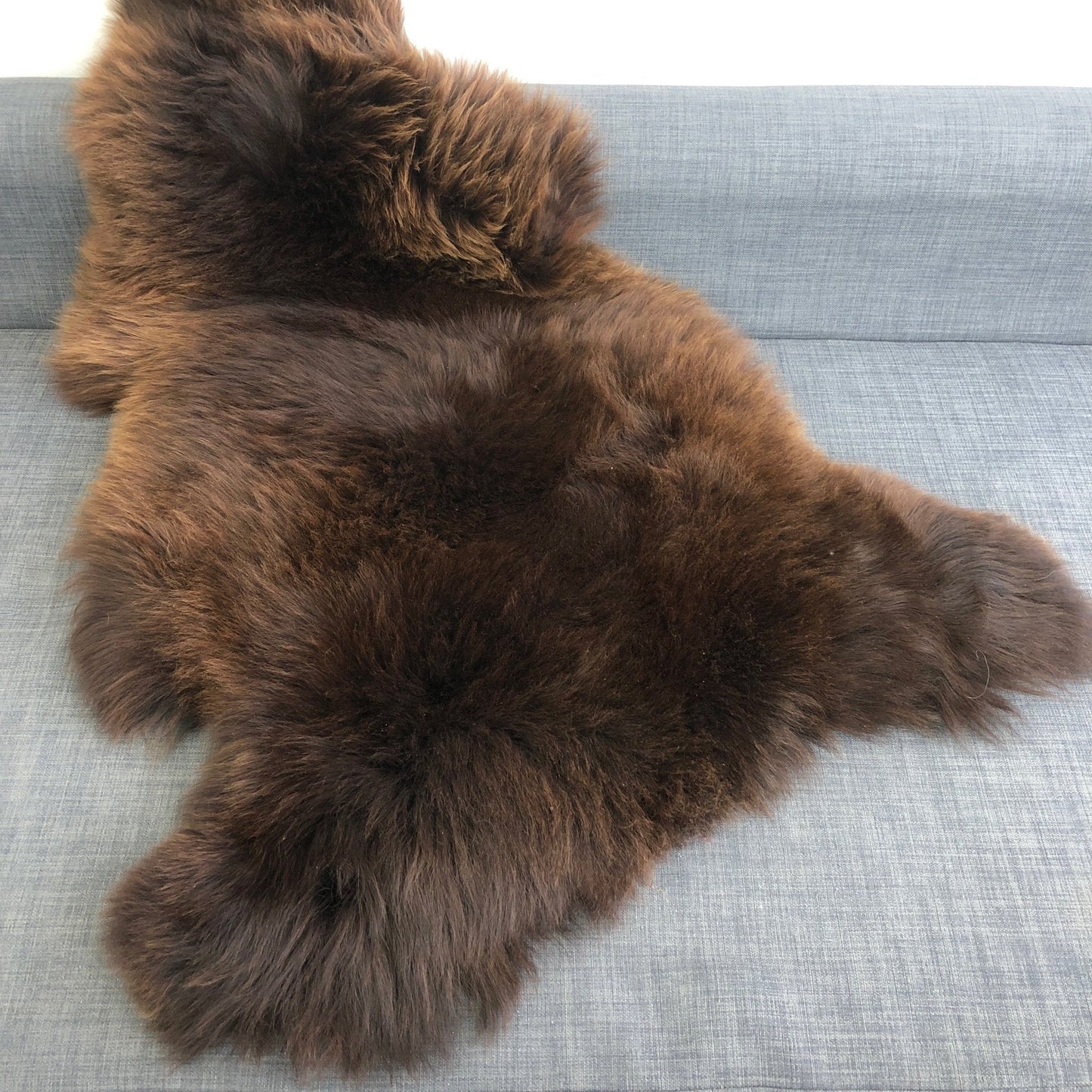 Natural British Brown Sheepskin Rug | Throw | Wildash London