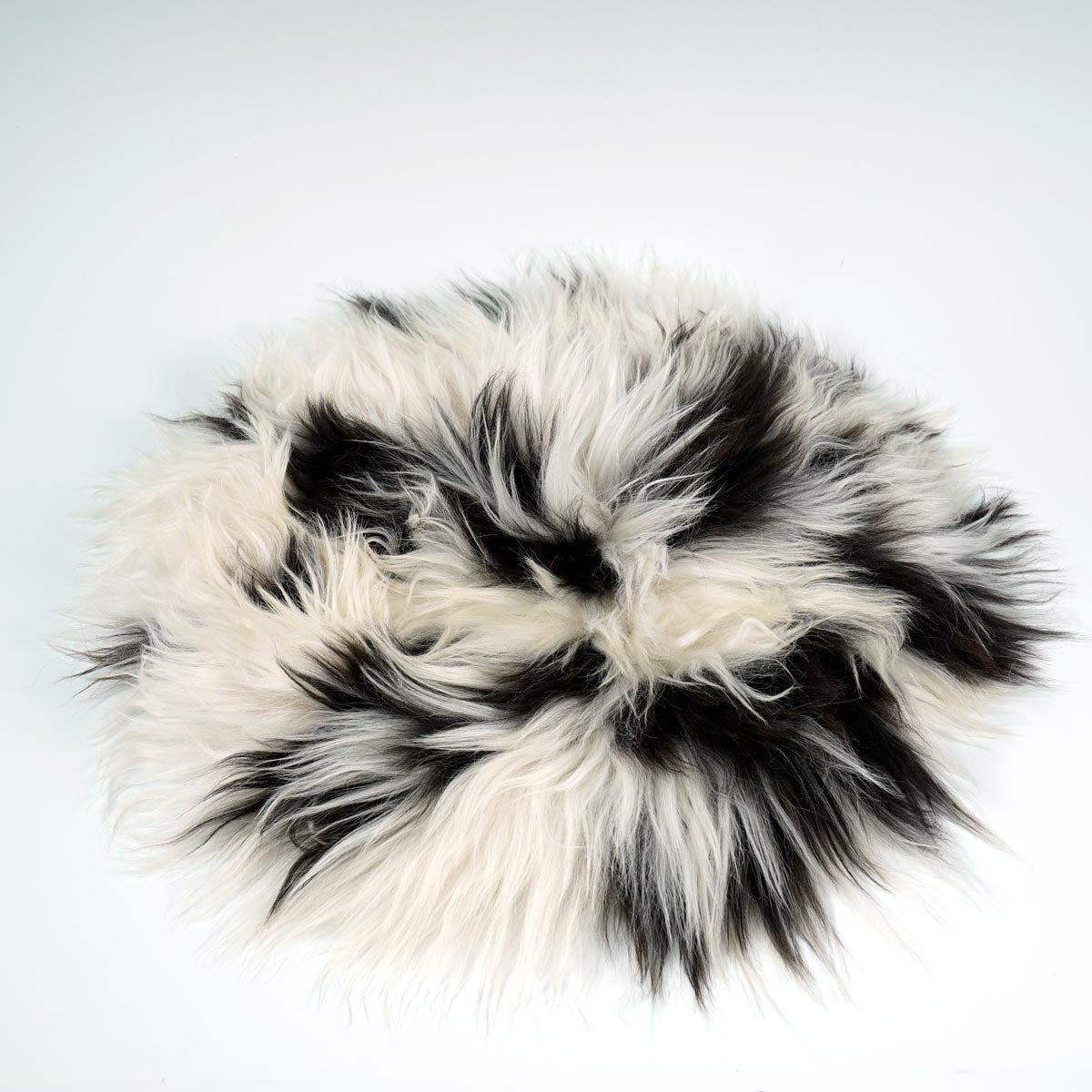 British Sheepskin Roundie Natural Spotted ::: Seat Cover 35cm