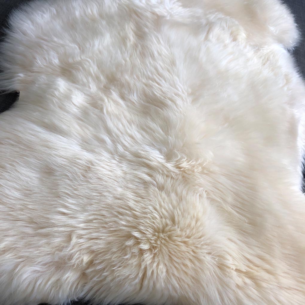 XXL British White Sheepskin Rug 100% Natural Ecofriendly