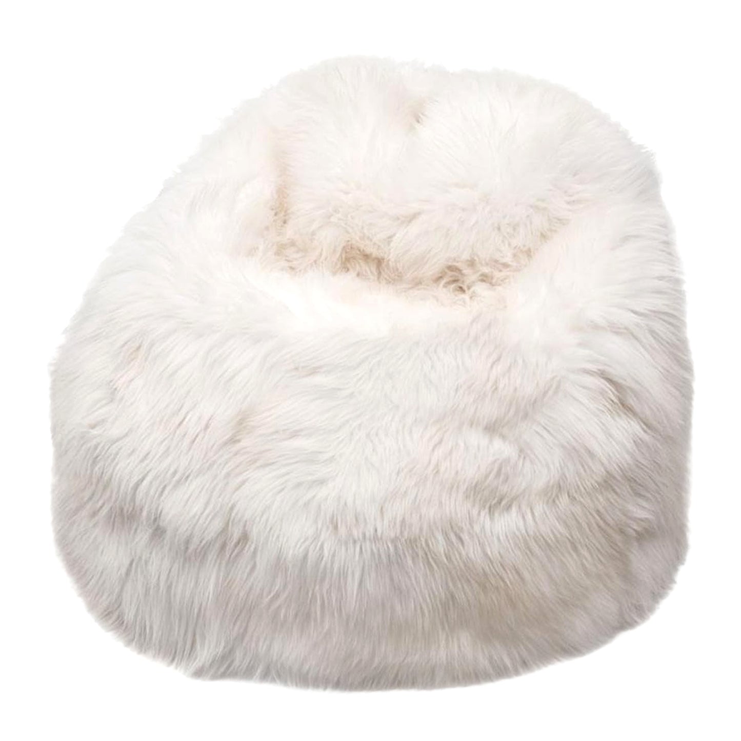 Ex-Display Sheepskin Beanbag Chair 100% Natural British White Soft Fleece Large