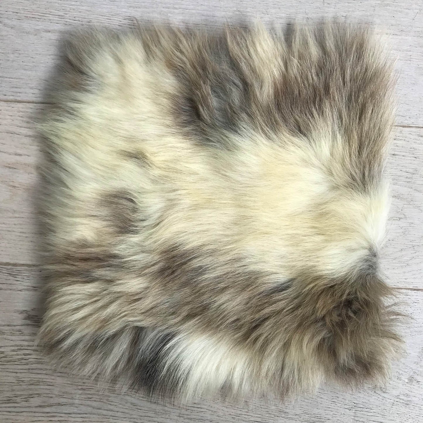 Rare Breed Sheepskin Seat Pad British Square 37cm Brindle Mix