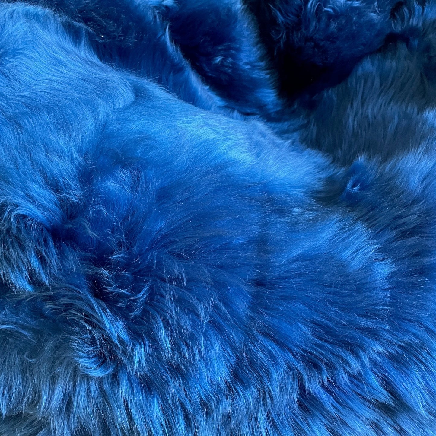 100% British Sheepskin Beanbag Chair Royal Blue