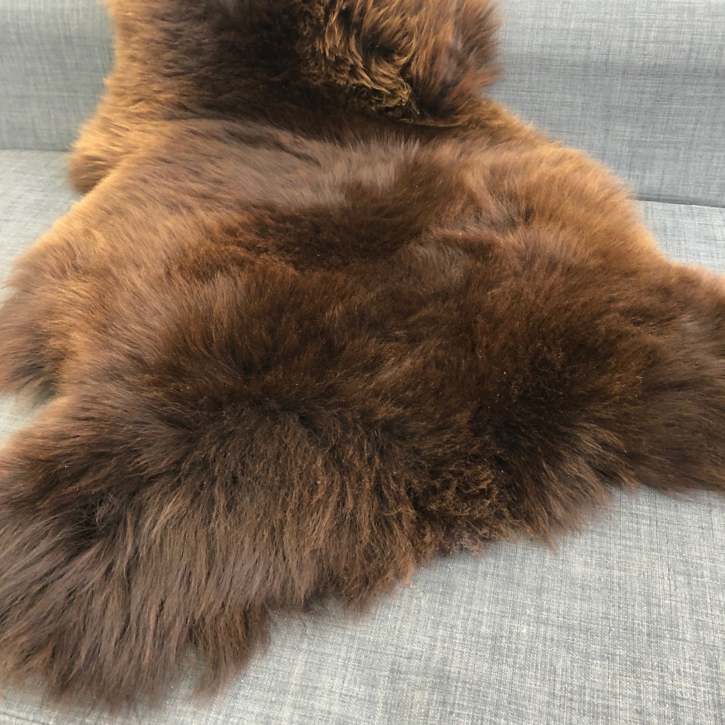 Natural British Brown Sheepskin Rug | Throw | Wildash London