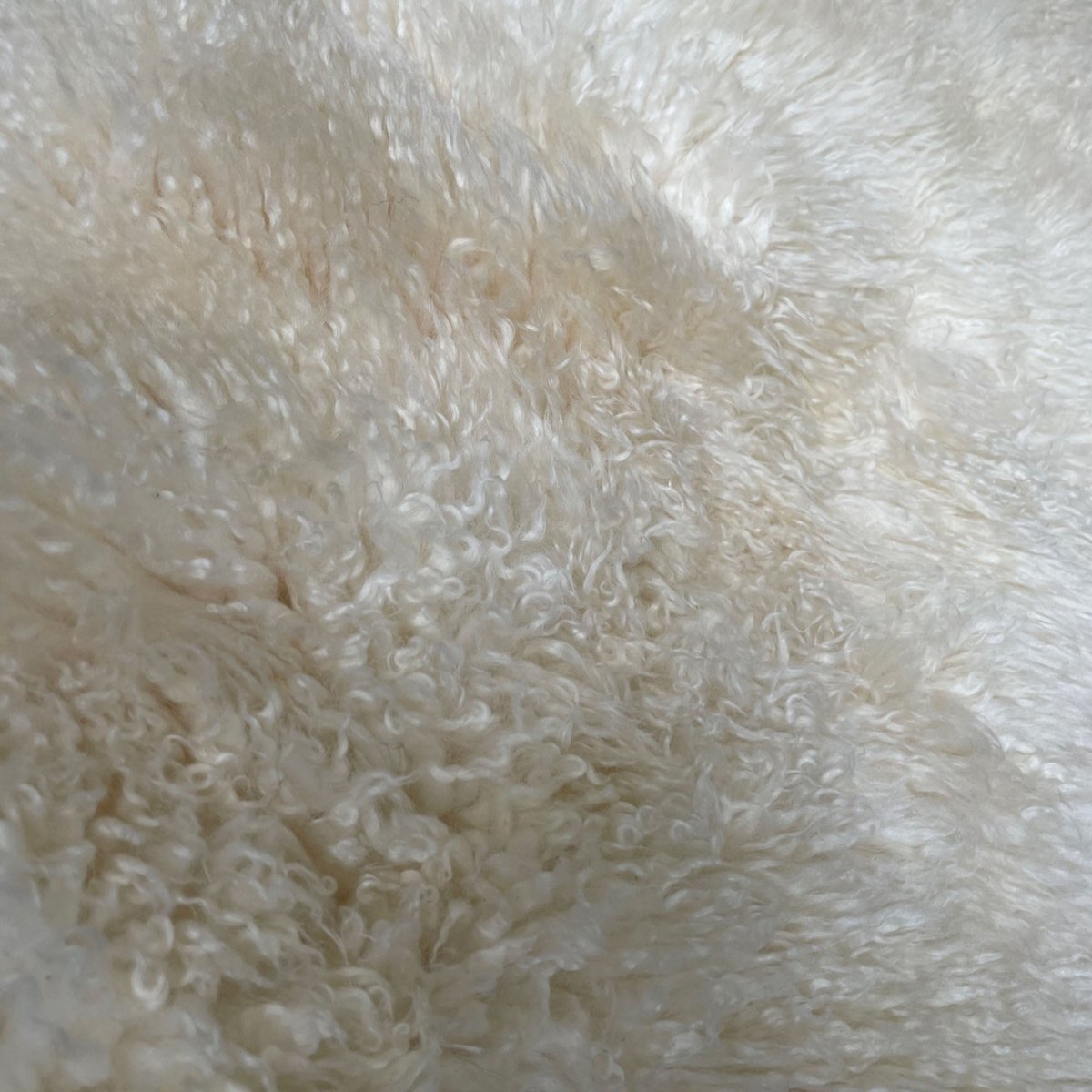 British Curly Sheepskin Ivory Cream White 100% Natural Sheep Skin Rug - British Sheepskin