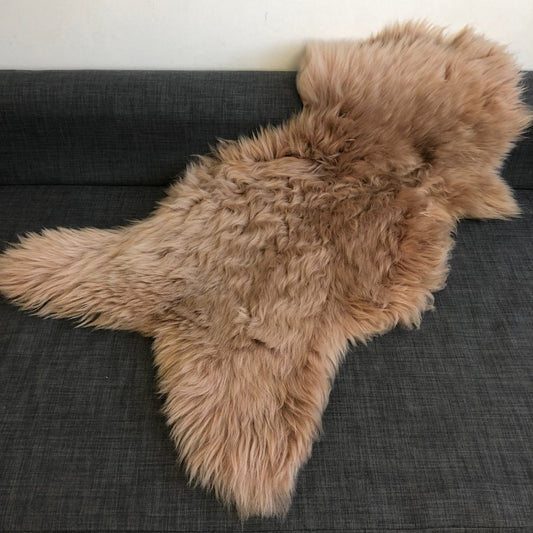 British Honey Gold Sheepskin Rug Sheep Skin Throw 100% Natural English Fleece - British Sheepskin