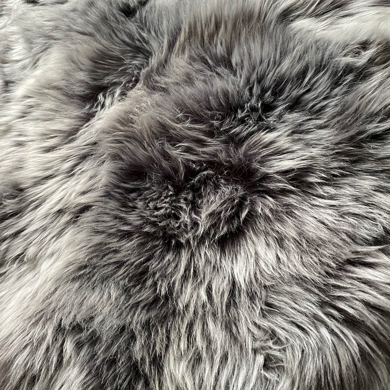 British Sheepskin Rug | Fleece Throw | Graphite | Hygge Nordic Decor