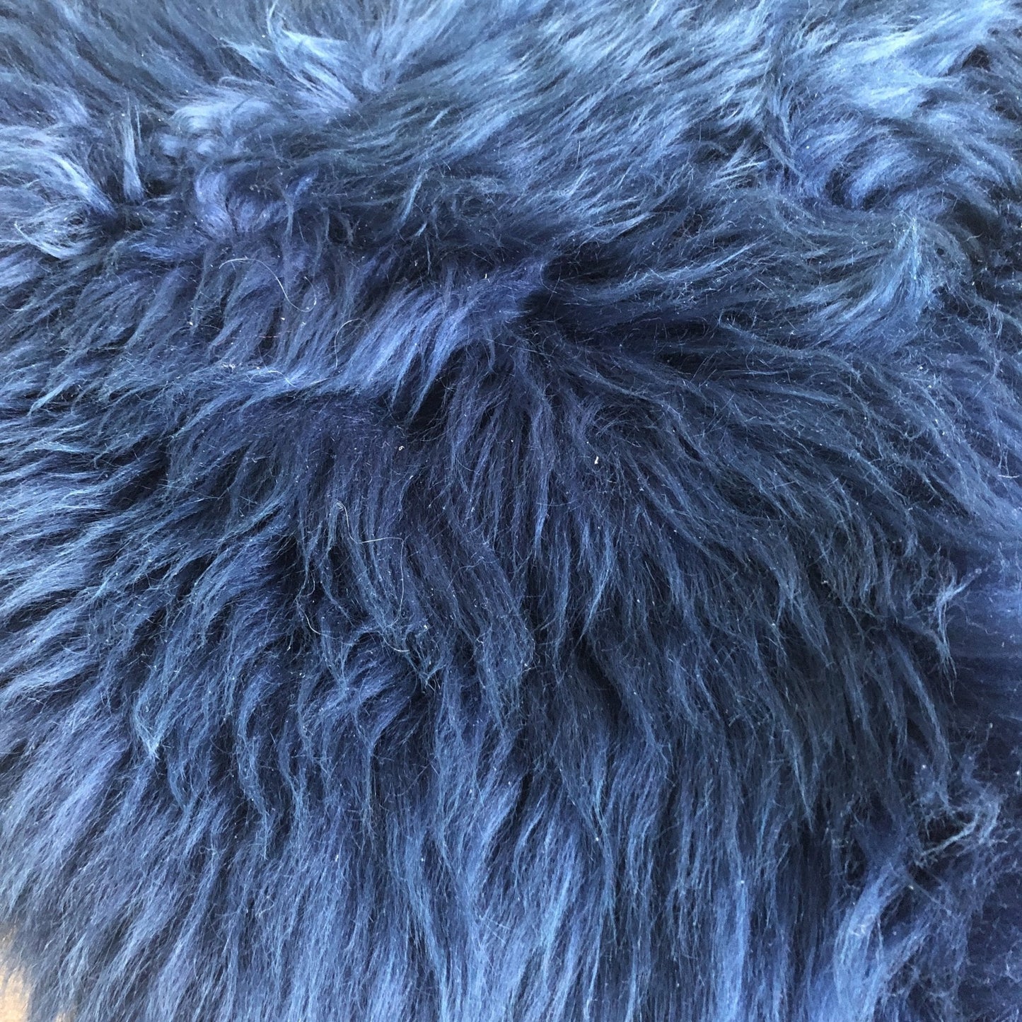 British Sheepskin Rug Bright Navy Blue | Fleece Throw | Scandi Decor | Wildash London