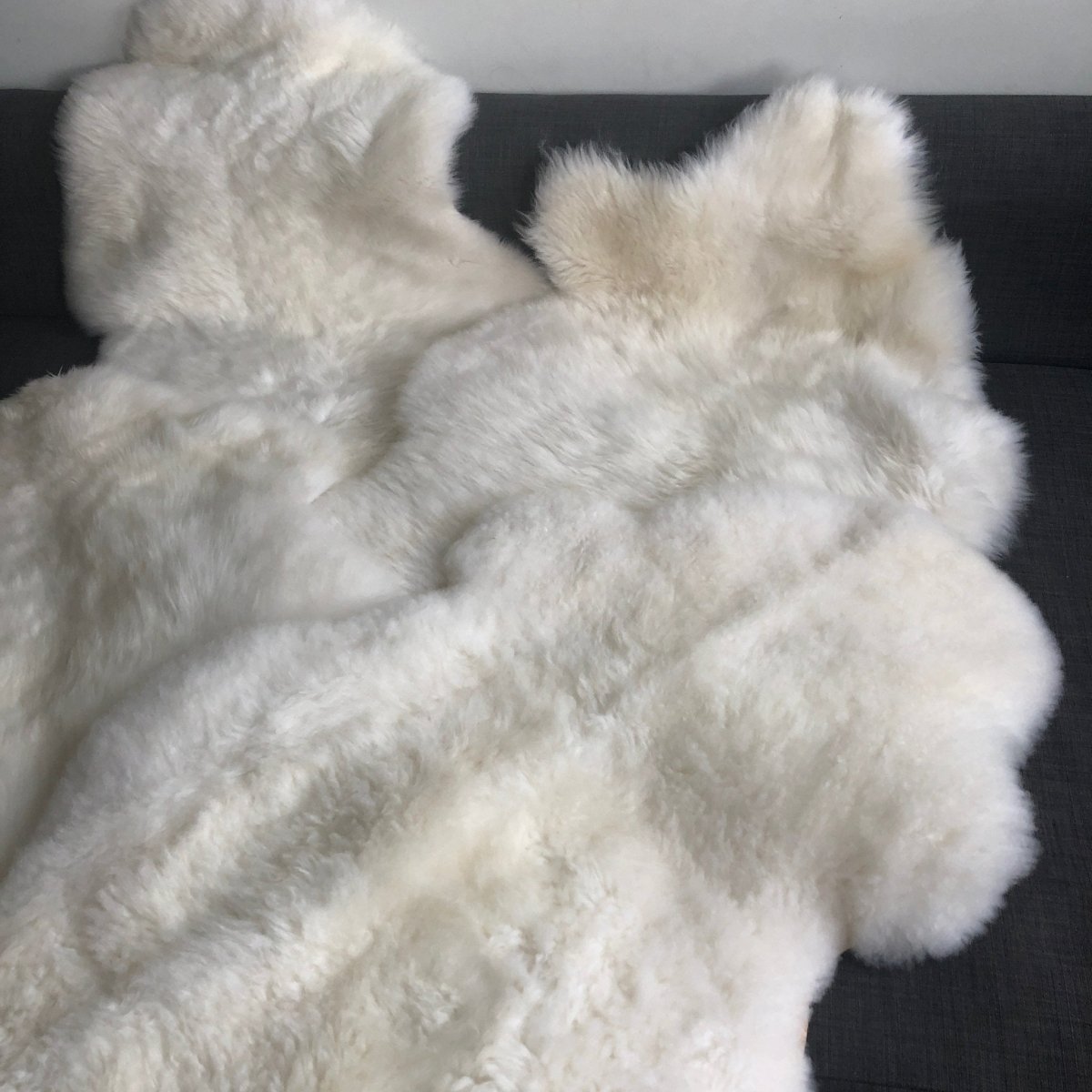 Luxurious British Sheepskin Rug Hide Ivory White Small Short Fur - British Sheepskin