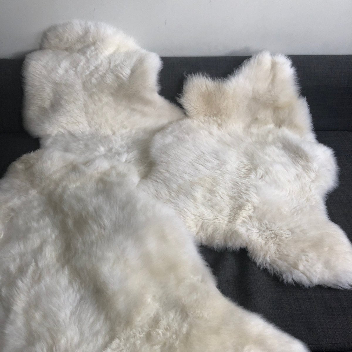 Luxurious British Sheepskin Rug Hide Ivory White Small Short Fur - British Sheepskin