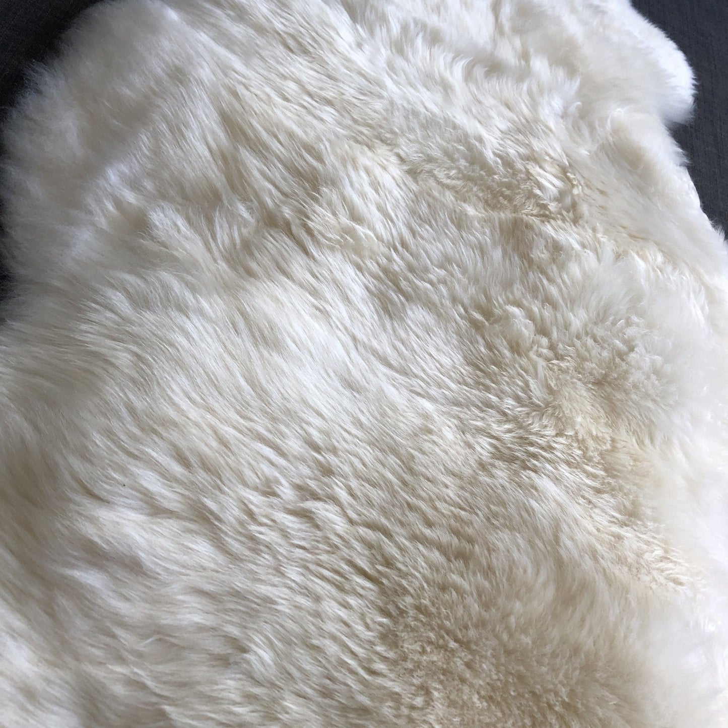 Top Quality XL British White Sheepskin Rug 100% Natural Free-range 120cm