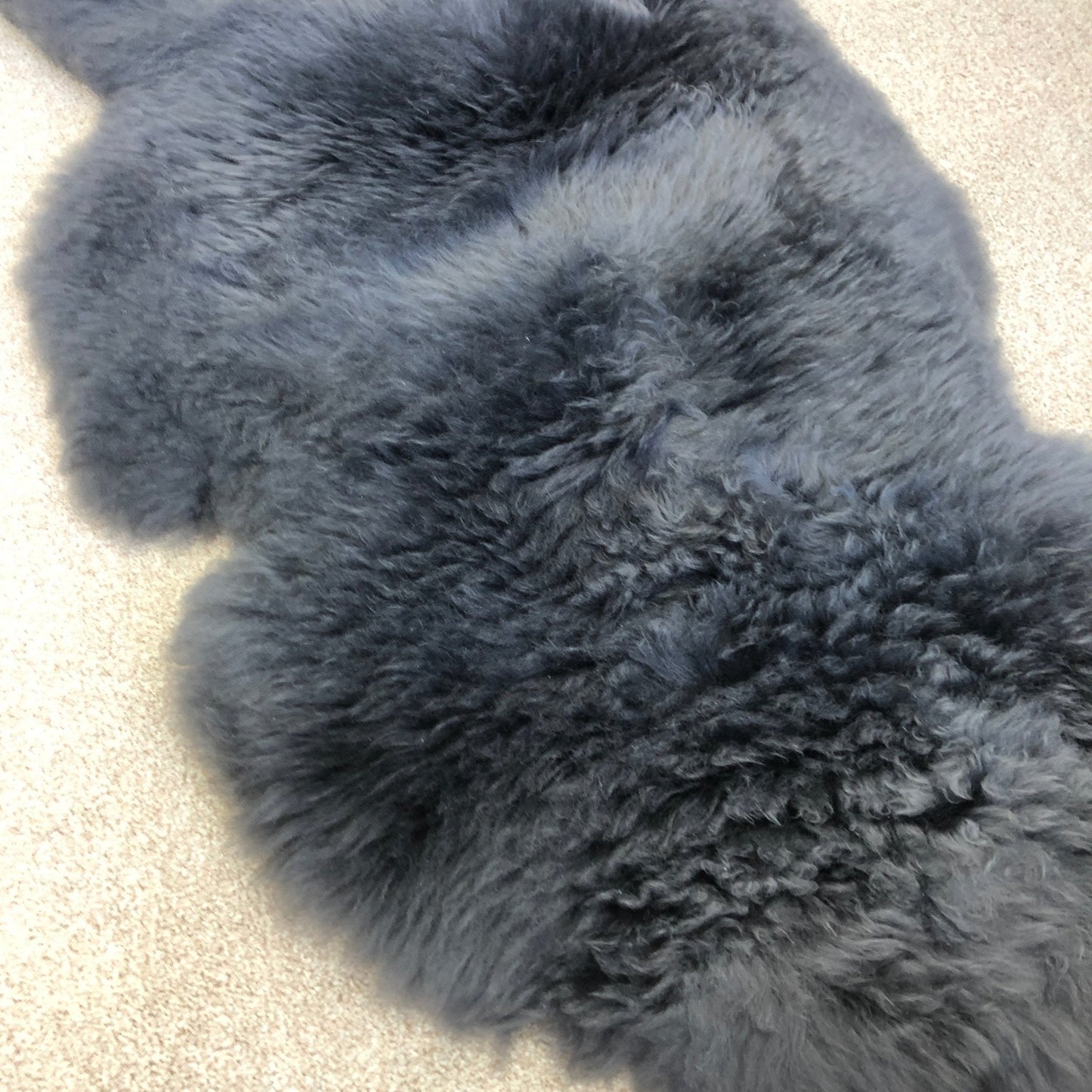 Top Quality British Light Slate Grey Sheepskin Rug Sheep Skin Throw 100% Natural English Free-range UK Hygge Nordic Decor